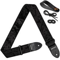 Alça de guitarra Amumu VL01 Velvet 5.7-16.0cm ajustável preta