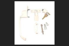Alça de hardware Barton Kramer Kramer Keyed White Steel Canoe Style