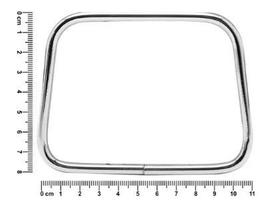 Alça de metal retangular 1 par cor prata 12x13 cm