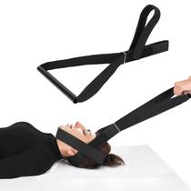 Alça de pescoço Y, dispositivo de tração quiroprática, alça de maca de pescoço, alça de pescoço, dispositivo de tração cervical para dor no pescoço, ferramenta de descompressão quiroprática de coluna com alça confortável e alça de queixo