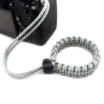 Alça De Pulso P/ Câmeras Fotográficas Hand Wrist Strap Cinza Camuflado Paracord Alça De Pulso P/ Câmeras Fotográficas Hand Wrist Strap Cinza Camuflado Paracord