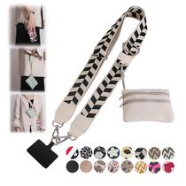 Alça de telefone com bolsa com zíper, clipe RENUIS e alça Go