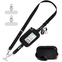 Alça de telefone com carteira Tiostep Clip e Go Black