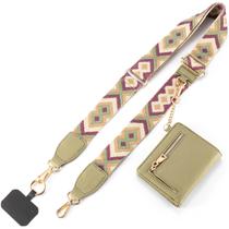Alça de Telefone com Clip, Bolsa com Zíper e Porta-Cartões - Verde