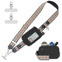 Alça de telefone Crossbody Tiostep Clip and Go com carteira preta Alça de telefone Crossbody Tiostep Clip and Go com carteira preta