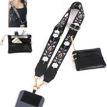 Alça de telefone SCINYMC Clip and Go with Wallet Black Pattern