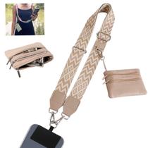 Alça de telefone transversal SCINYMC Clip and Go com bolsa com zíper
