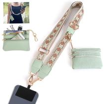 Alça de telefone transversal SCINYMC Clip and Go with Wallet Green Alça de telefone transversal SCINYMC Clip and Go with Wallet Green