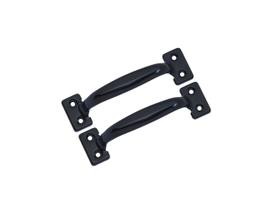 Alça de tração de porta QCAA Steel Black, pacote com 2, 15 cm