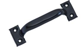 Alça de tração para porta de garagem QCAA 8" em aço revestida de preto