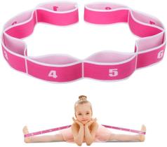 Alça elástica HUOGUO com 8 laços para fisioterapia, ioga, dança latina, pilates, ginástica e treinamento de força