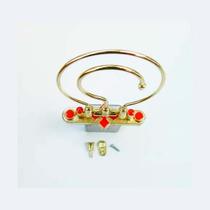 Alça Gancho para Gaiola Aves/Pássaros Coleiro Curió Dourado c/ Vermelho