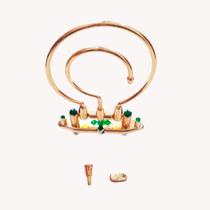 Alça Gancho para Gaiola Aves/Pássaros Trinca Ferro Dourado C/ Verde