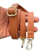 Alça para Bolsa Tranversal c/ Mosquetão Dourado Fivela Ajustevel com Regulagem