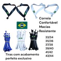 Alça para chinelo kit 2 Pares tiras com bandeira Brasil e logomarca original exclusiva confortável