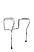 Alça Suporte Para Vaso Sanitário Idoso Acessibilidade Antiqueda Cor Prata Barra de Apoio Geriátrico Ortopédico Mobilidade Reduzida 100kg