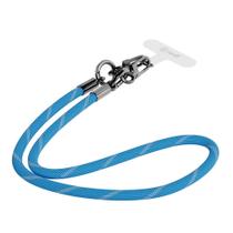 Alça Universal Transporte Smartphone Phone Strap Iwill 40cm - Azul e Prata