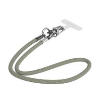 Alça Universal Transporte Smartphone Phone Strap Iwill 40cm - Cinza Oceano e Prata