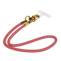 Alca Universal Transporte Smartphone Phoone Strap Iwill 40cm Salmao c Dourado