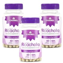 Alcachofra 3 frascos com 60 Cápsulas de 500mg Chamel