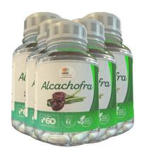 Alcachofra - 60 Cáps 500mg Kit Com 5 Potes