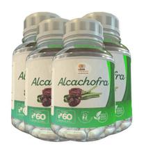 Alcachofra - 60 Cápsulas 500Mg Kit Com 4 Potes