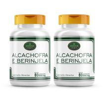 Alcachofra E Berinjela Kit 2 Potes 120 Cápsulas 500Mg