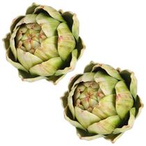 Alcachofras artificiais Tingle Green Fake Vegetais 2 unidades