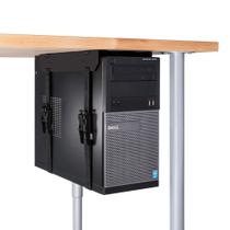 Alças ajustáveis Penn Elcom para montagem em computador embaixo da mesa Alças ajustáveis Penn Elcom para montagem em computador embaixo da mesa