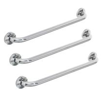 Alças Apoio Banheiro Acessibilidade Idoso Cadeirante Deficiente Inox 3 unidades