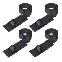 Alças de amarração Ayaport, fivela de câmera ajustável, 60 cm, pacote com 4 unidades, preta