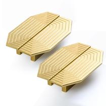 Alças de armário BaiNong Brass Brushed Gold, pacote com 4, 9 cm Alças de armário BaiNong Brass Brushed Gold, pacote com 4, 9 cm
