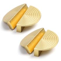 Alças de armário BaiNong Gold Brass 7,4 cm, pacote com 4