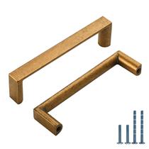 Alças de armário de cozinha KNOKLOCK 96 mm em latão antigo, pacote com 10 Alças de armário de cozinha KNOKLOCK 96 mm em latão antigo, pacote com 10