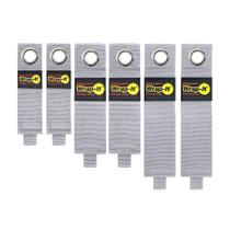 Alças de armazenamento Wrap-It Heavy-Duty, pacote com 6, prata variada