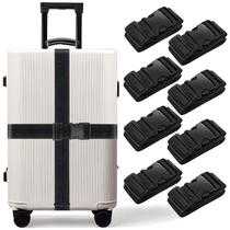 Alças de bagagem BILIONE, 8 peças, 200 cm, ajustáveis, TSA, pretas Alças de bagagem BILIONE, 8 peças, 200 cm, ajustáveis, TSA, pretas
