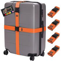 Alças de Bagagem Gorilla Grip Heavy Duty - Pacote com 4 Alças Ajustáveis Alças de Bagagem Gorilla Grip Heavy Duty - Pacote com 4 Alças Ajustáveis