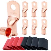 Alças de bateria TKDMR 3/0 AWG-3/8 com tubo termorretrátil, 8 unidades