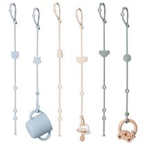 Alças de brinquedo ROCCED para bebês, carrinho de bebê, cadeira alta de silicone, 6 unidades
