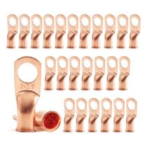 Alças de cabo de bateria JOYPXF 2 AWG 3/8 Stud Copper Ring 25 unidades Alças de cabo de bateria JOYPXF 2 AWG 3/8 Stud Copper Ring 25 unidades