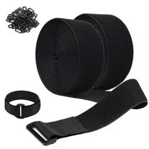 Alças de cabo Jumpso 2 rolos de 8 m e 5 cm de largura com 20 fivelas de nylon