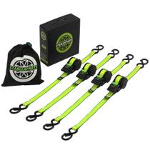 Alças de catraca STARLEAPARTS retráteis, pacote com 4, 2,5 cm x 3,7 m