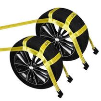 Alças de Cesta Tow Dolly JCHL Amarelas (Pacote com 2) - com Ganchos Planos