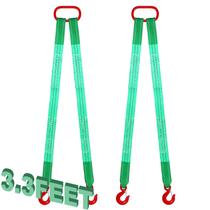 Alças de elevação Maasechs, pacote com 2, poliéster, 3,3 pés, verde