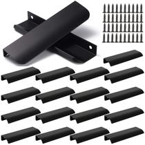 Alças de gabinete APACALI Back Mount Finger Edge Pull x15 pretas