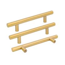 Alças de gabinete goldenwarm LS201GD115 em latão escovado 115 mm Alças de gabinete goldenwarm LS201GD115 em latão escovado 115 mm