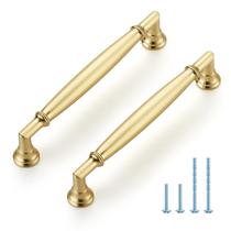 Alças de gabinete HOME EDIT em ouro escovado de 12,8 cm, liga de zinco, pacote com 10