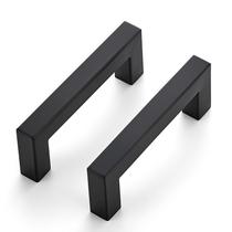 Alças de gabinete JOY DECOR em aço inoxidável preto 76 mm, pacote com 15