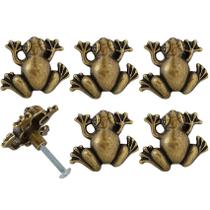 Alças de gabinete: liga de zinco em forma de sapo JFWuhap 4,3 x 3,3 cm, 6 peças