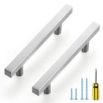 Alças de gabinete: níquel escovado Ravinte, pacote com 10 unidades de aço inoxidável de 96 mm